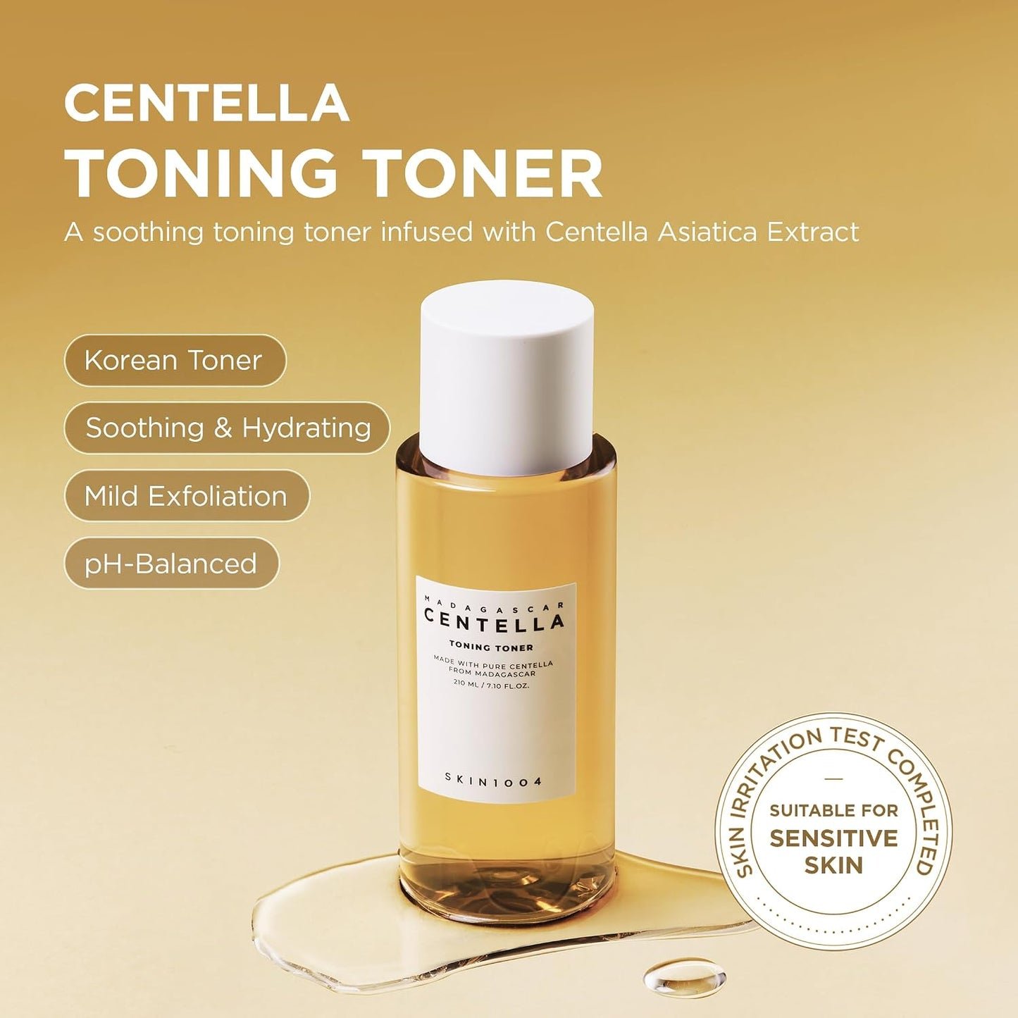 SKIN1004 Madagascar Centella Toning Toner 7.10 fl.oz (210ml) | Centella Extract 84% | Daily Skincare Solution for Sensitive, Acne-Prone Skin