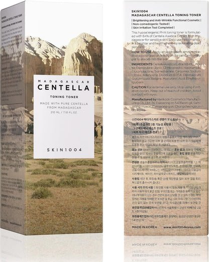 SKIN1004 Madagascar Centella Toning Toner 7.10 fl.oz (210ml) | Centella Extract 84% | Daily Skincare Solution for Sensitive, Acne-Prone Skin